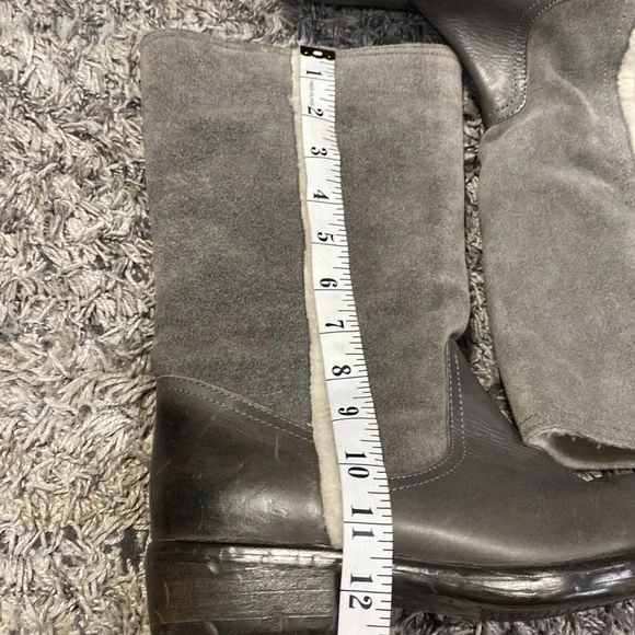 Diba gray leather upper faux fur lined boots size 40 (9) - Picture 2 of 6